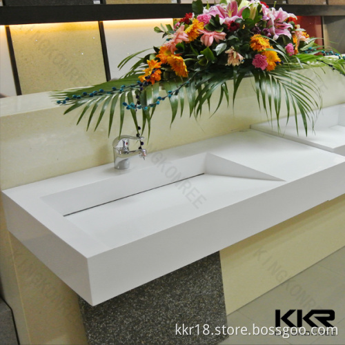 China Manufacturer Resin Stone Wall Hung Wash Basin